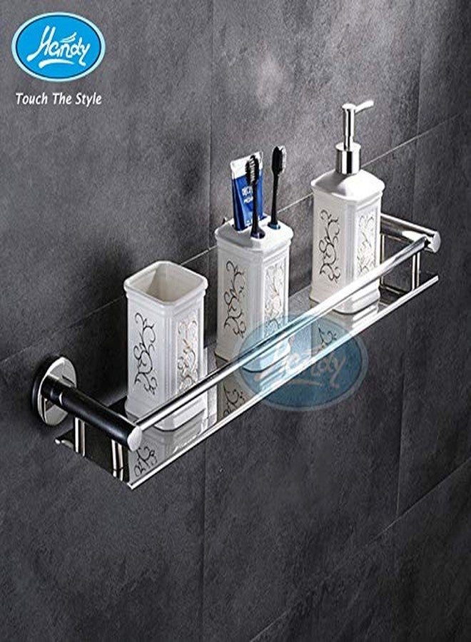 HANDY Bathroom Accessories Stainless Steel Bathroom Shelf Shower Shelf | Bathroom Shelves for Kitchen Bedroom Home Bathroom Organizer (16 x 5 inch, Silver) - Image 2